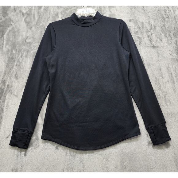 ClimateRight by Cuddl Duds Top Womens M Black Mock Neck Base Layer Thermal - Picture 1 of 11